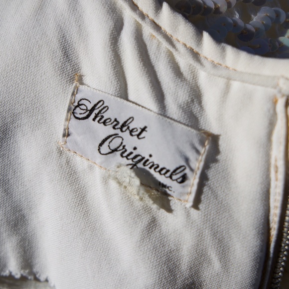 Vintage 60's Sherbet Originals Rainbow Sequin Sleeveless Cropped Top Woman's M/L - Picture 15 of 16